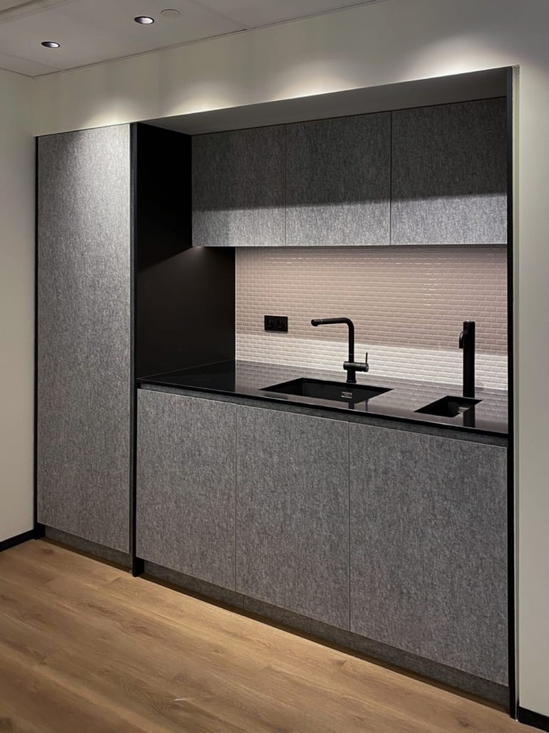 Akoestische kastbekleding keuken