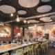 îlots de plafond acoustiques et décoratifs ludiques et personnalisés pour un restaurant